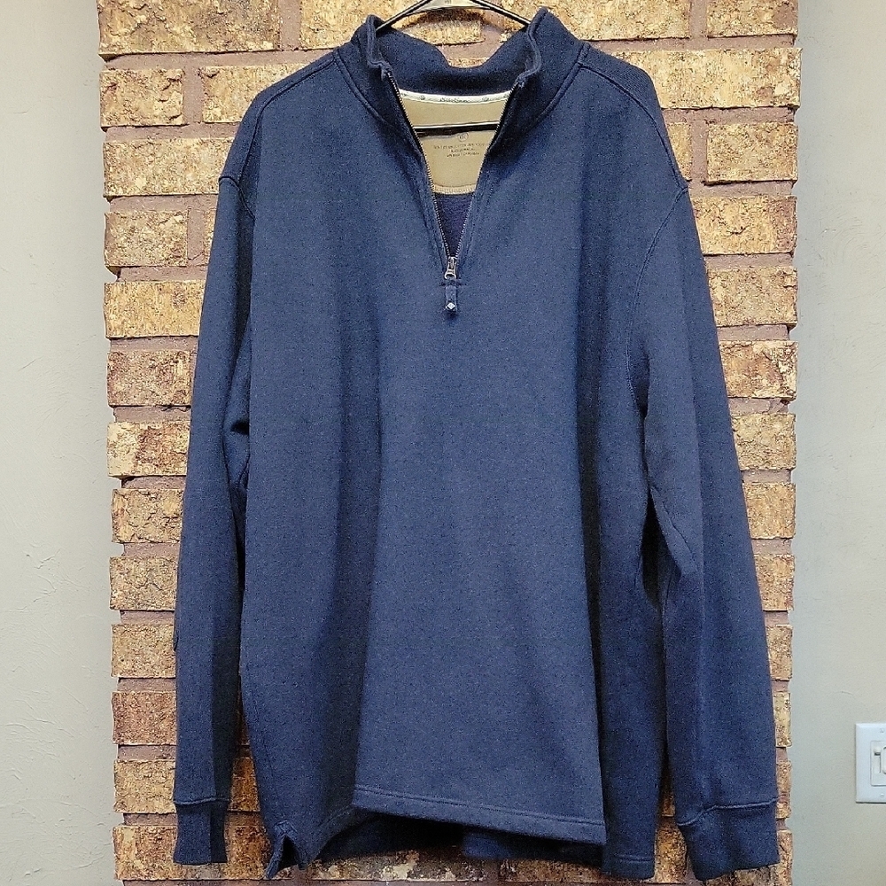 Eddie Bauer Men’s Navy Quarter Zip Pullover Size XXL